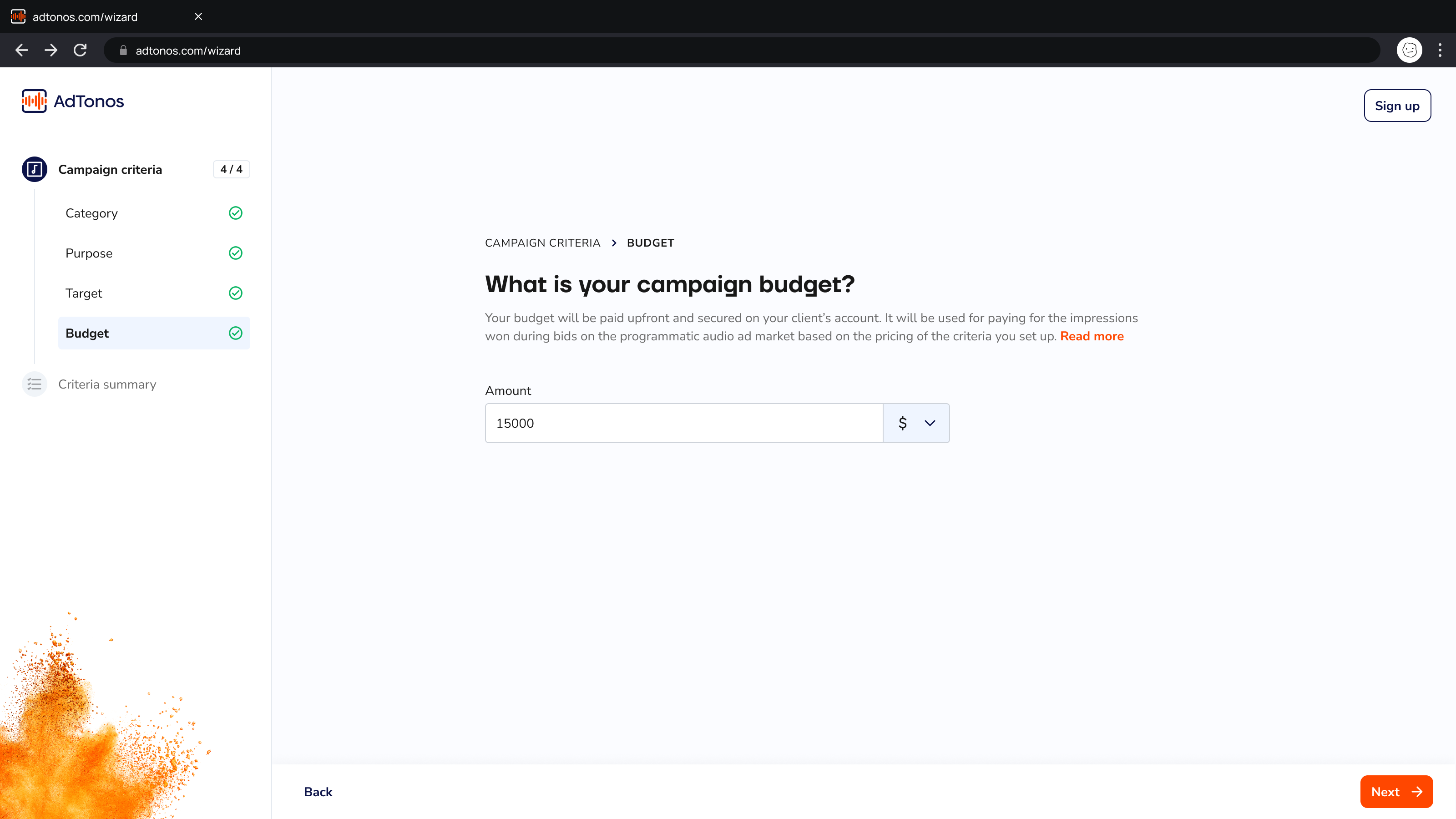 AdTonos Reporting Interface
