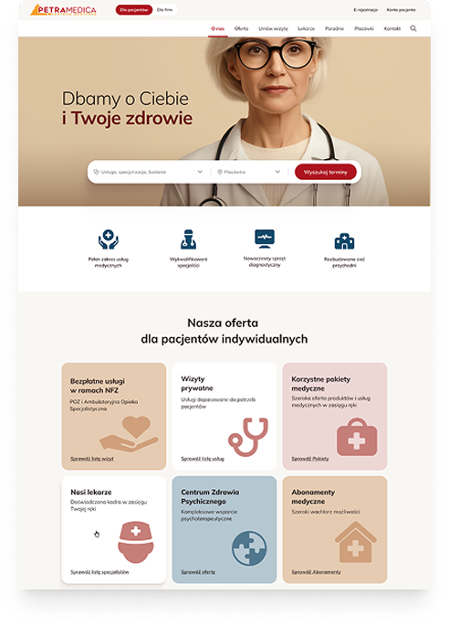 Petra Medica homepage — Dbamy o Ciebie i Twoje zdrowie